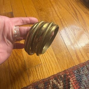 Brass vintage Gold Tone Bangle Set